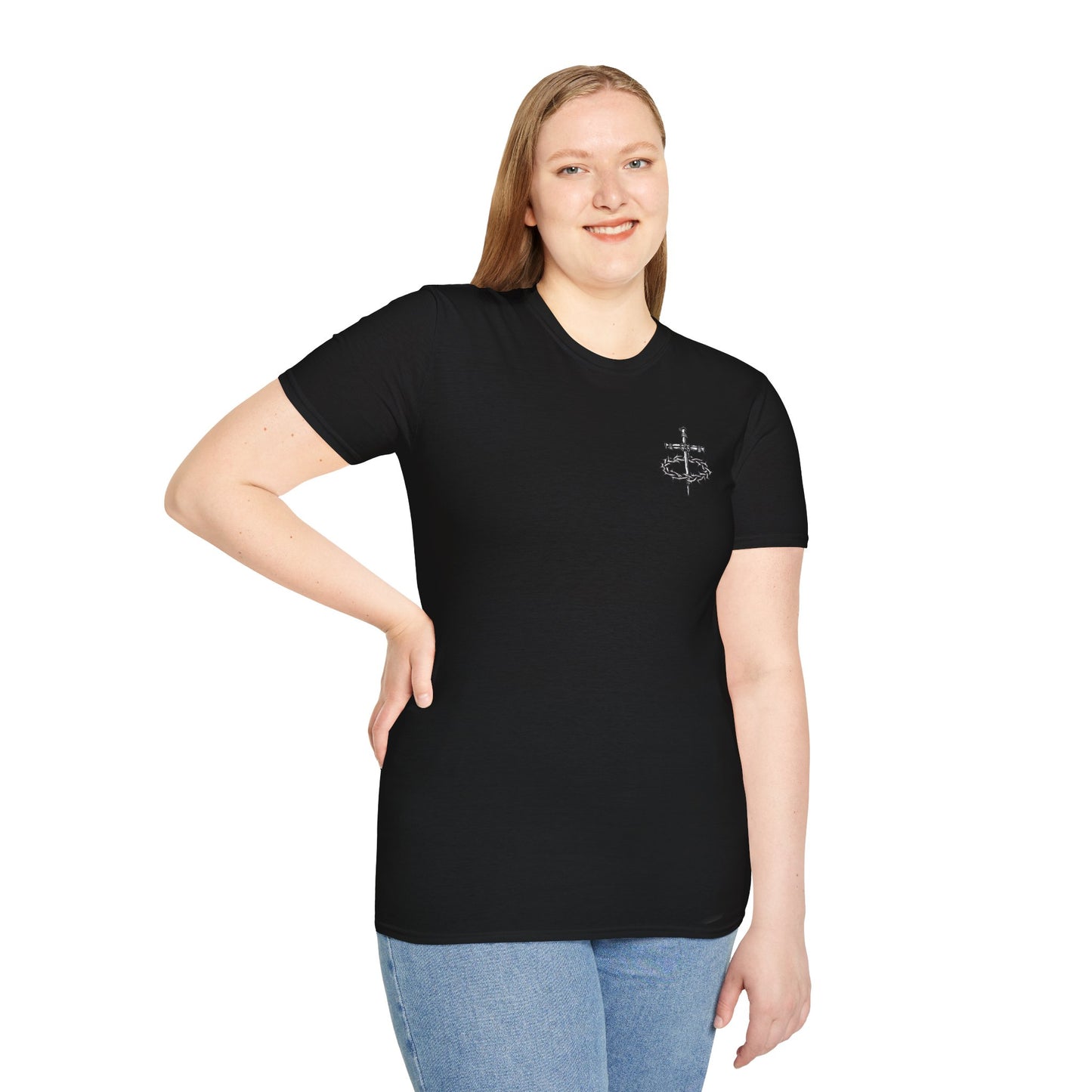 Gospel Acrostic Christian T-Shirt | Faith Shirt | Cross Nail & Crown of Thorns | Unisex