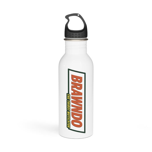 Brawndo Logo Stainless Steel Water Bottle | Retro Energy Drink Design