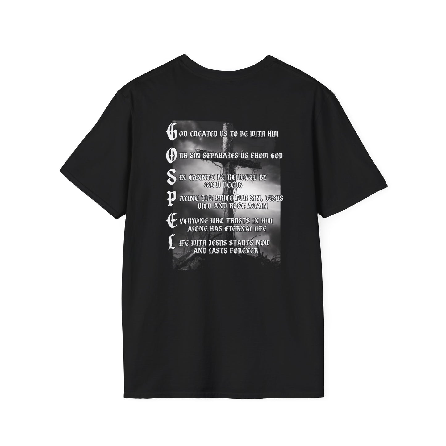 Gospel Acrostic Christian T-Shirt | Faith Shirt | Cross Nail & Crown of Thorns | Unisex
