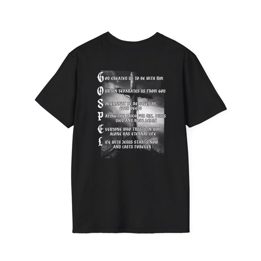 Gospel Acrostic Christian T-Shirt | Faith Shirt | Cross Nail & Crown of Thorns | Unisex