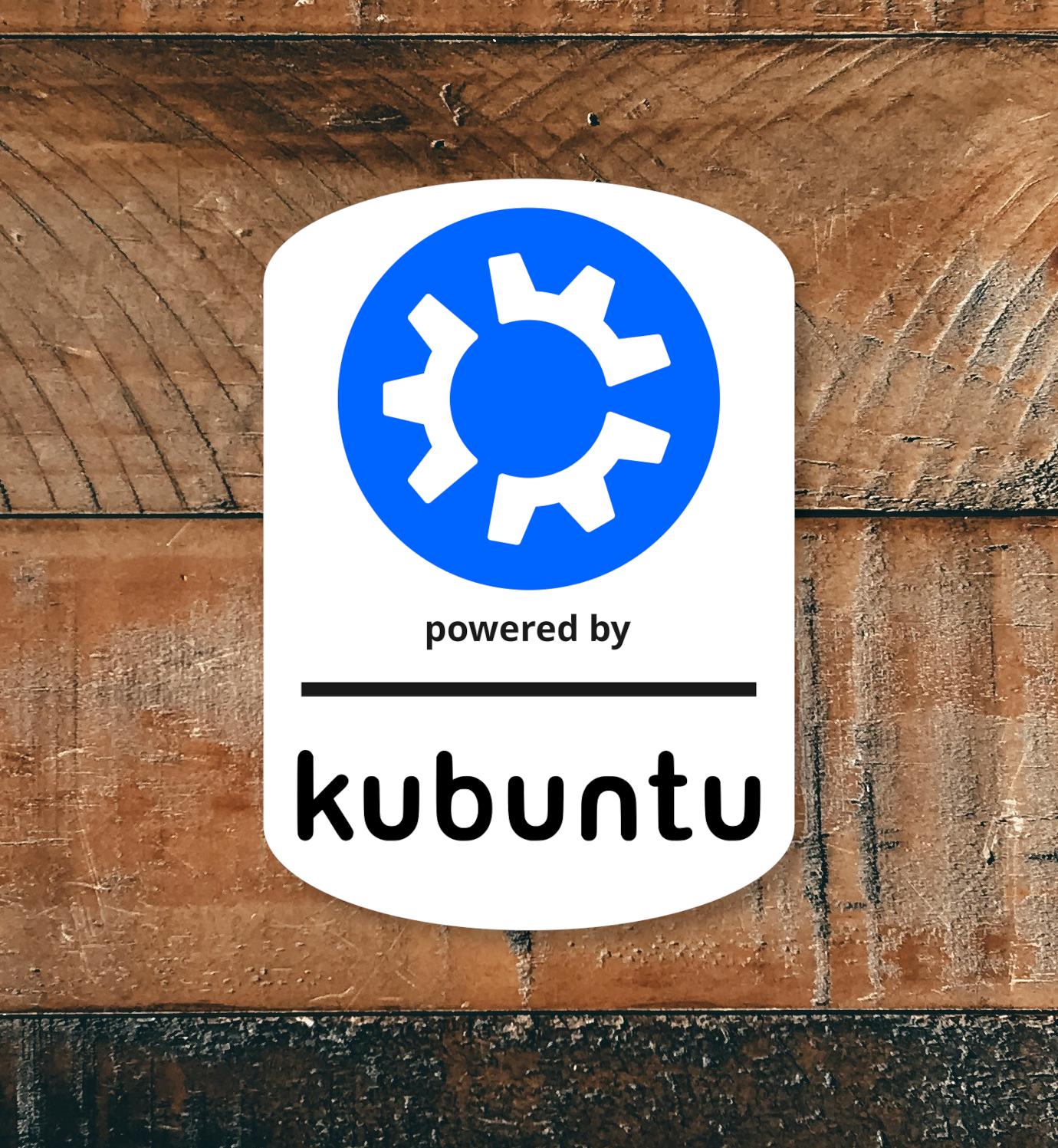 Kubuntu Linux Sticker – Waterproof & UV-Proof Vinyl Laptop, PC Case, and Notebook Decal