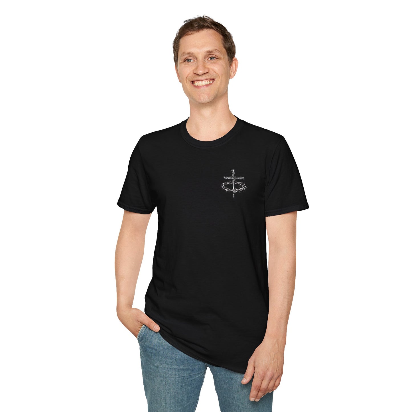 Gospel Acrostic Christian T-Shirt | Faith Shirt | Cross Nail & Crown of Thorns | Unisex