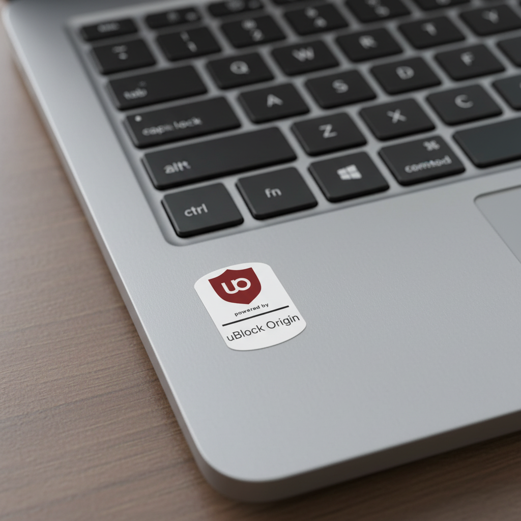 uBlock Origin sticker below left Alt key