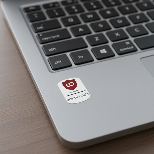 uBlock Origin sticker below left Alt key